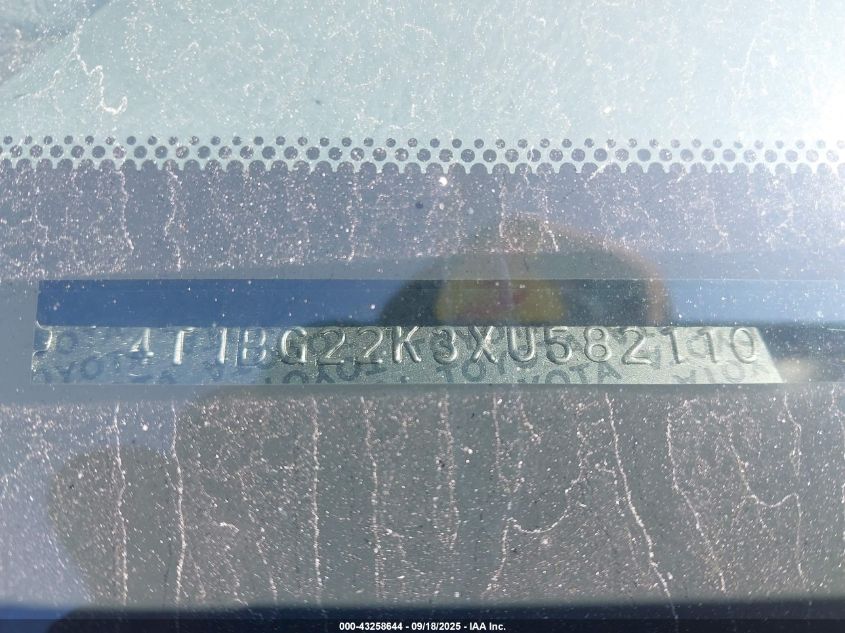 1999 Toyota Camry Ce VIN: 4T1BG22K3XU582110 Lot: 43258644