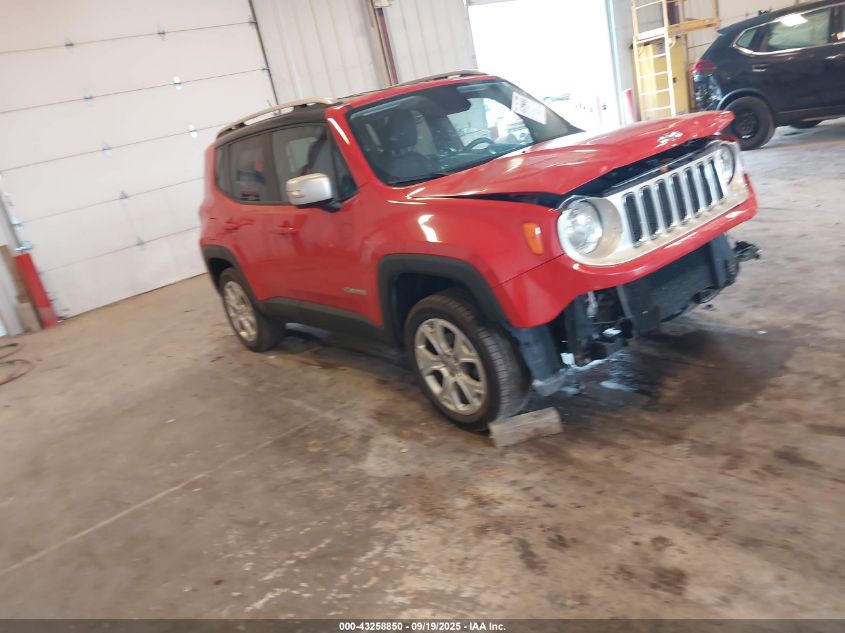 2016 Jeep Renegade Limited VIN: ZACCJBDT8GPC77641 Lot: 43258850