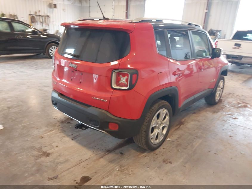 2016 Jeep Renegade Limited VIN: ZACCJBDT8GPC77641 Lot: 43258850