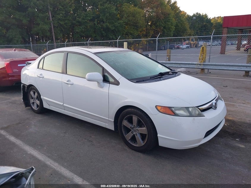 2006 Honda Civic Ex white sedan gasoline 1HGFA16876L111504 photo #1