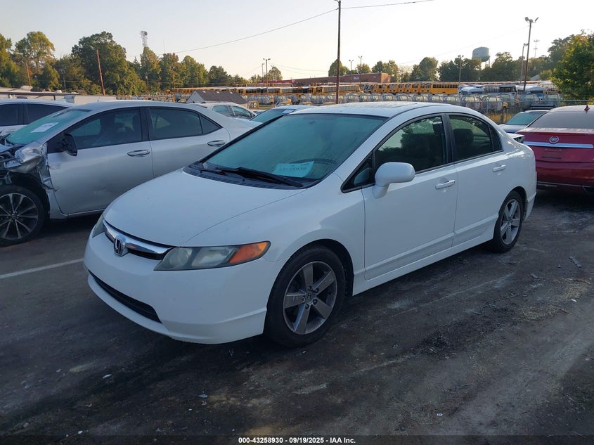 2006 Honda Civic Ex white sedan gasoline 1HGFA16876L111504 photo #3