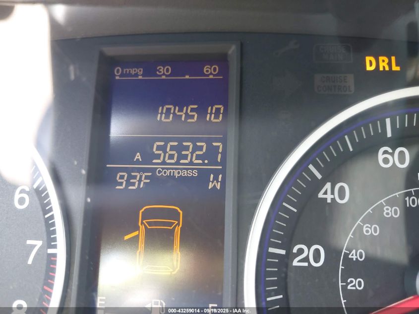 2010 Honda Cr-V Ex-L VIN: 5J6RE3H77AL028917 Lot: 43259014