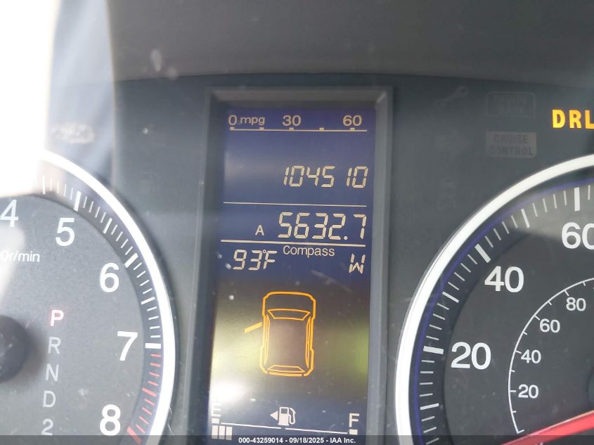 2010 Honda Cr-V Ex-L VIN: 5J6RE3H77AL028917 Lot: 43259014