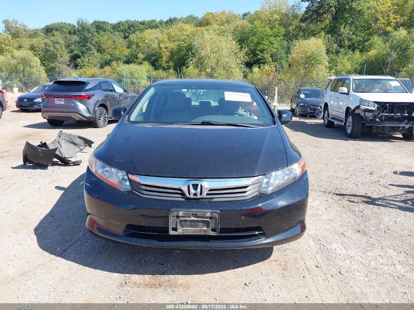 2012 Honda Civic Lx VIN: 19XFB2F52CE093943 Lot: 43259060