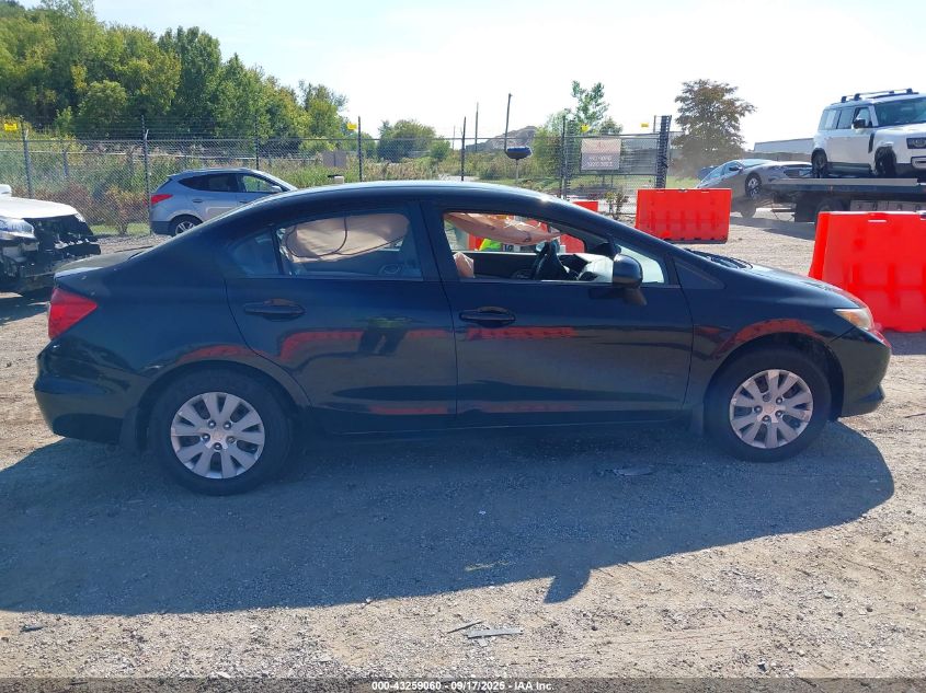 2012 Honda Civic Lx VIN: 19XFB2F52CE093943 Lot: 43259060