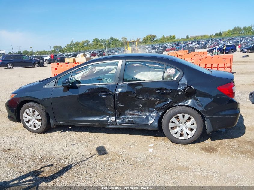 2012 Honda Civic Lx VIN: 19XFB2F52CE093943 Lot: 43259060