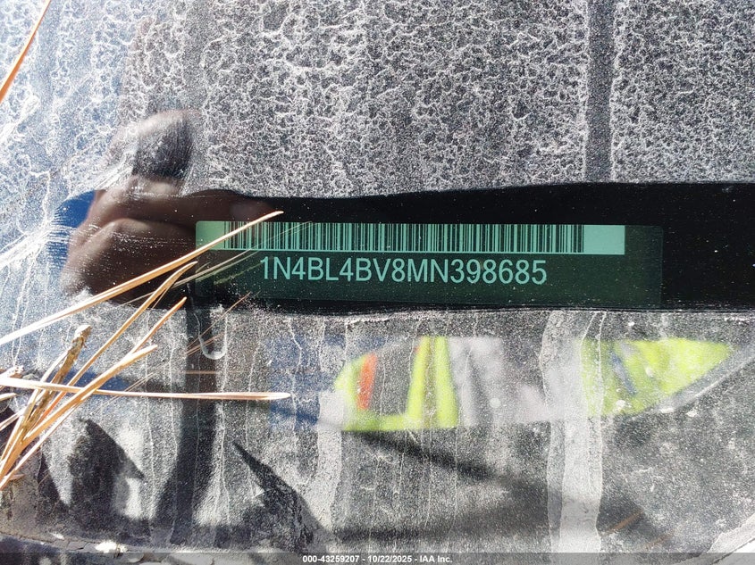1N4BL4BV8MN398685 2021 NISSAN ALTIMA photo no. 9