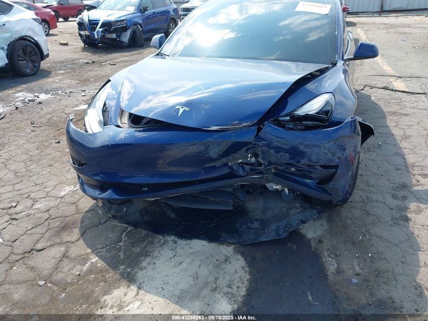 2021 Tesla Model 3 Standard Range Plus Rear-Wheel Drive VIN: 5YJ3E1EA1MF086111 Lot: 43259263