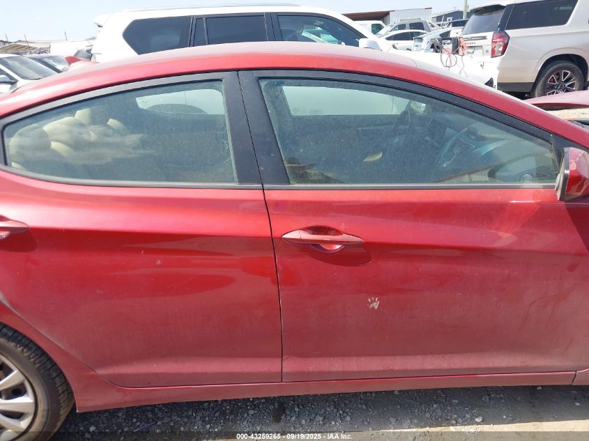 2013 Hyundai Elantra Gls VIN: KMHDH4AE3DU556549 Lot: 43259265