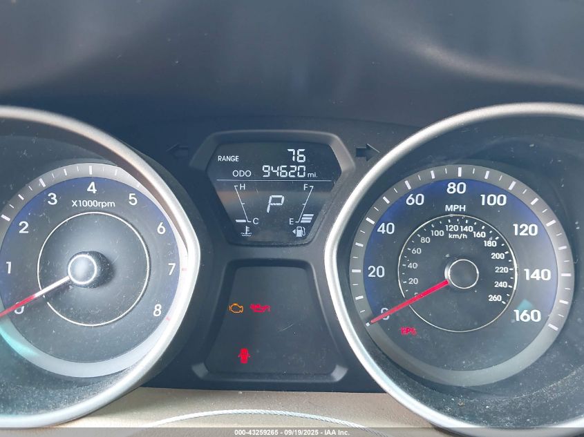 2013 Hyundai Elantra Gls VIN: KMHDH4AE3DU556549 Lot: 43259265