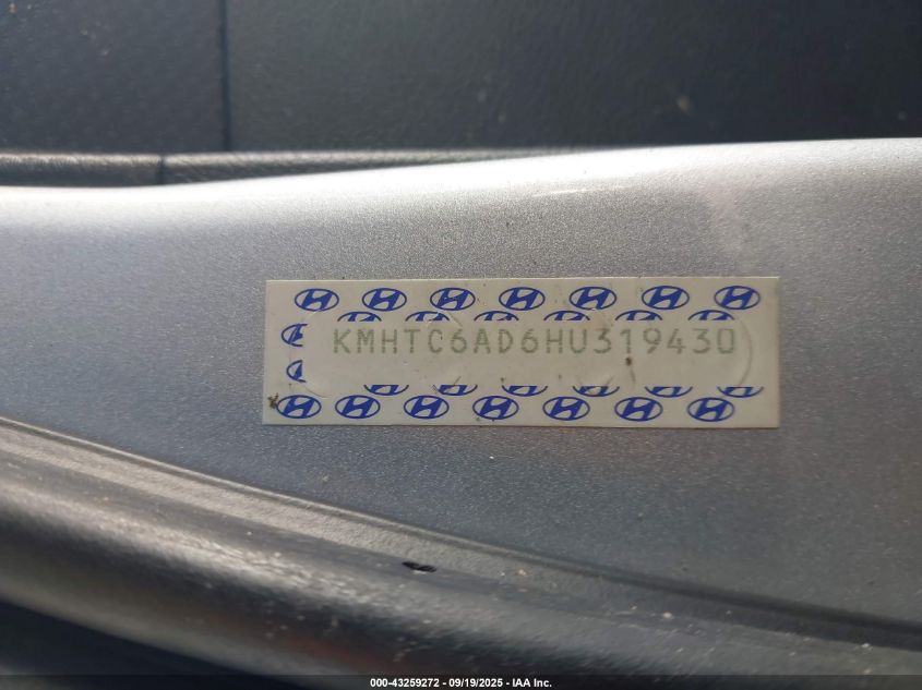 2017 Hyundai Veloster Value Edition VIN: KMHTC6AD6HU319430 Lot: 43259272