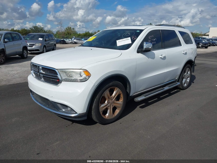 Vin: 1c4rdhdg0ec306820, lot: 43753848, dodge durango limited 20142