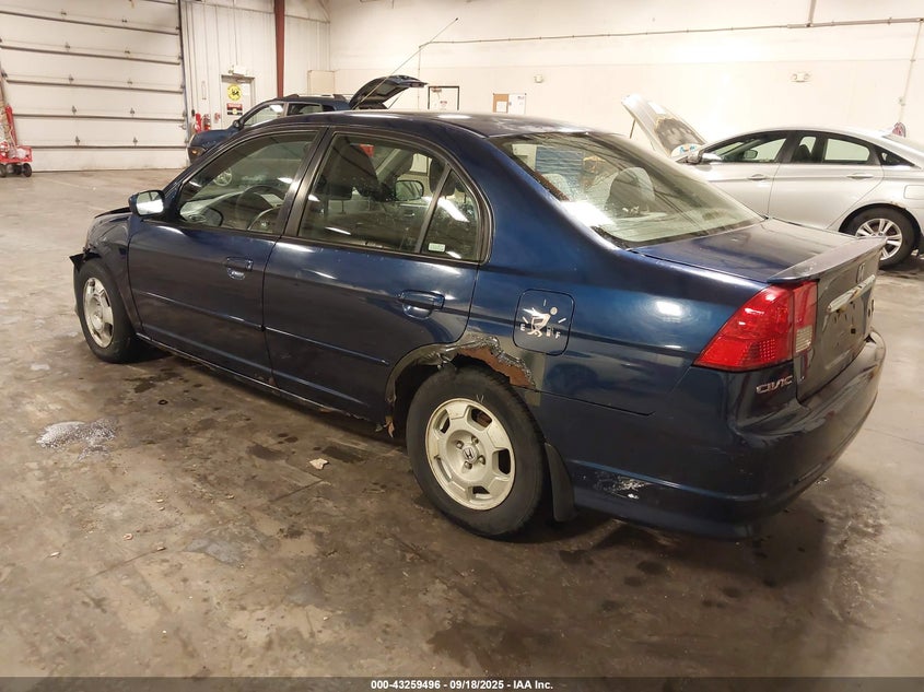 2005 Honda Civic Hybrid blue sedan hybrid JHMES96675S008705 photo #4