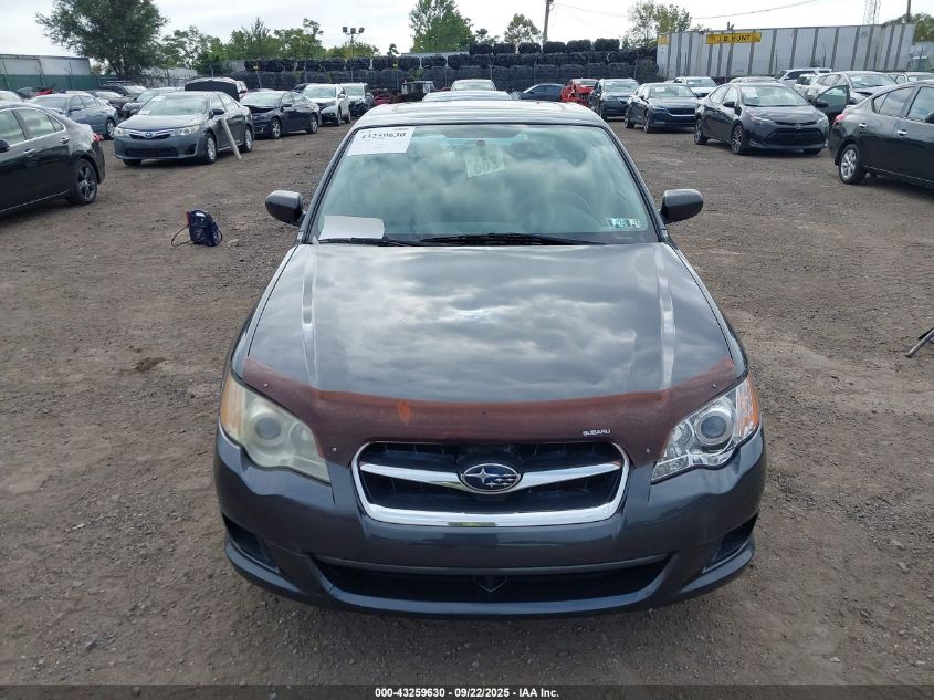 2009 Subaru Legacy 2.5I VIN: 4S3BL616497232661 Lot: 43259630