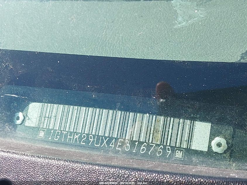 2004 GMC Sierra 2500Hd Slt VIN: 1GTHK29UX4E316769 Lot: 43259682