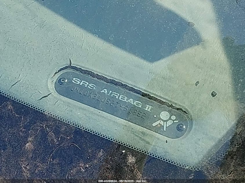 2002 Nissan Maxima Se VIN: JN1DA31D52T451852 Lot: 43260024