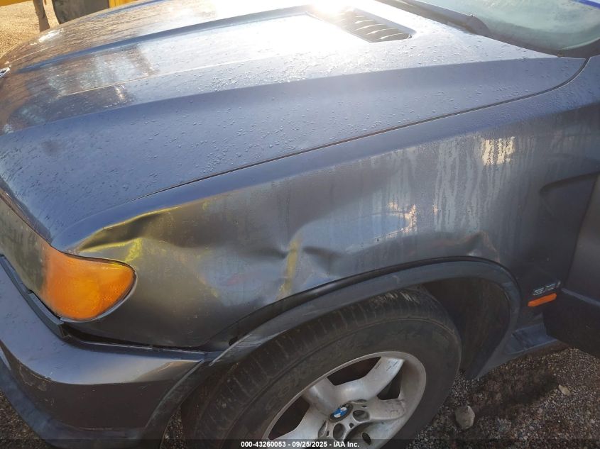 2002 BMW X5 3.0I VIN: 5UXFA53582LV72672 Lot: 43260053