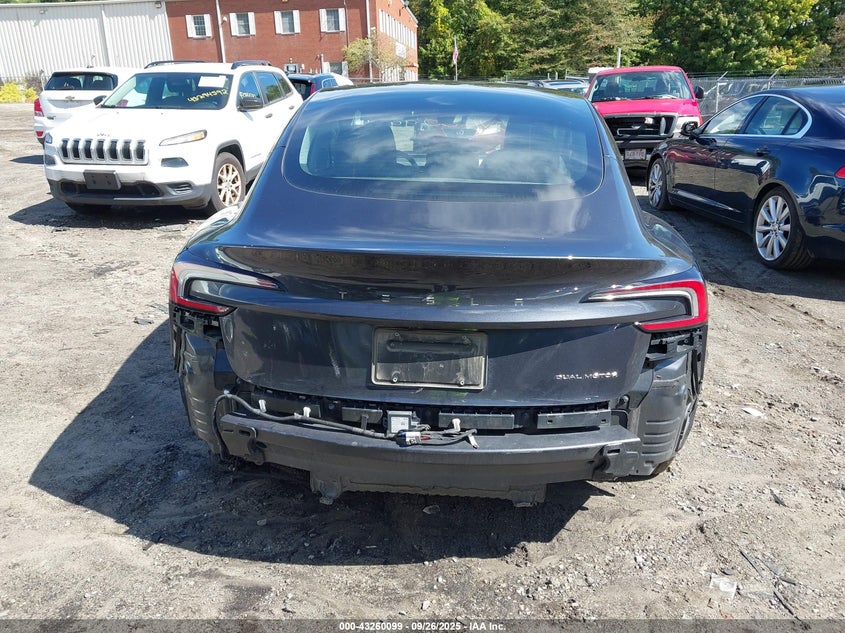 2025 Tesla Model 3 Long Range All-Wheel Drive VIN: 5YJ3E1EB3SF902449 Lot: 43260099
