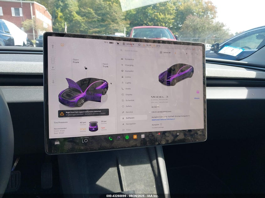 2025 Tesla Model 3 Long Range All-Wheel Drive VIN: 5YJ3E1EB3SF902449 Lot: 43260099