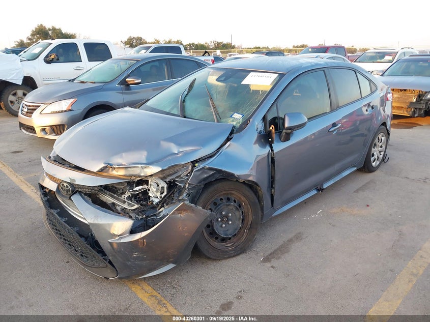 2021 Toyota Corolla Le grey sedan gasoline 5YFEPMAE8MP221084 photo #3