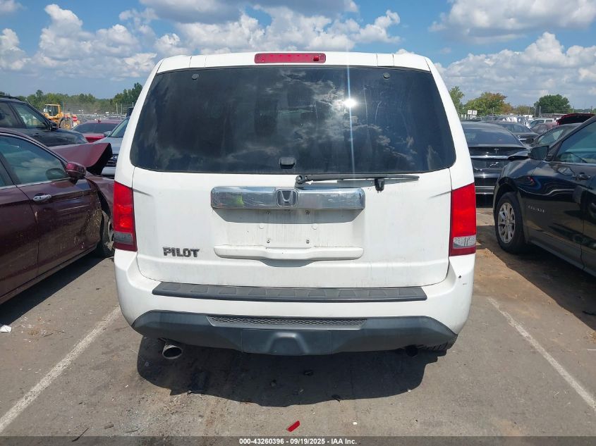 2012 Honda Pilot Ex-L VIN: 5FNYF3H59CB023737 Lot: 43260396