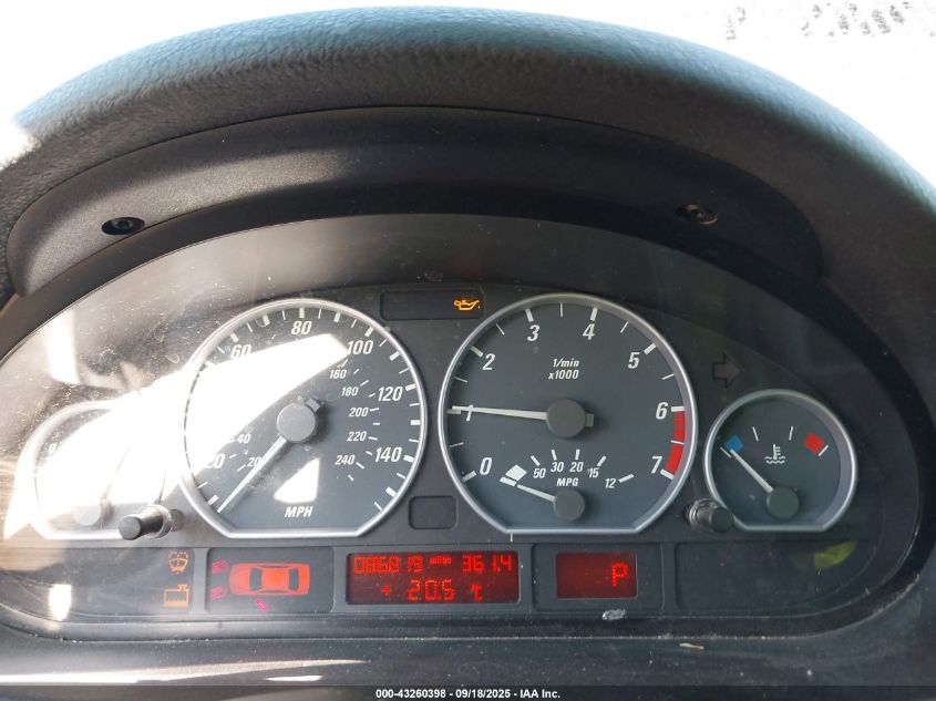 2001 BMW 330Ci VIN: WBABS53421JU87855 Lot: 43260398