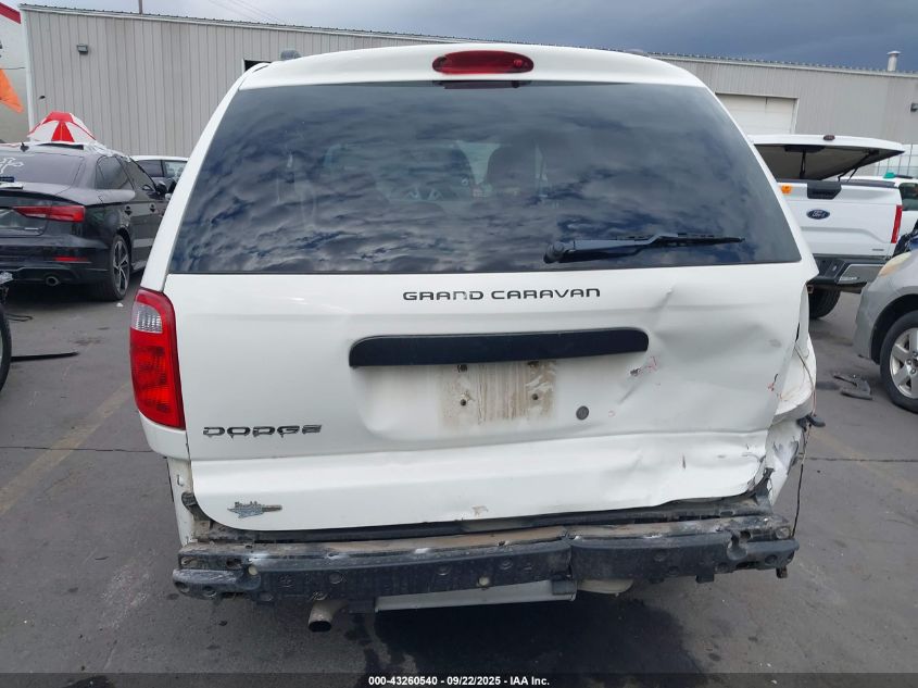 2006 Dodge Grand Caravan Se VIN: 1D4GP24R76B684883 Lot: 43260540