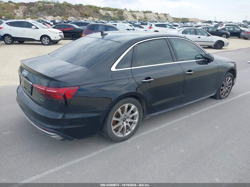 Vin: wauabaf47mn010741, lot: 43755441, audi a4 premium 40 tfsi quattro s tronic 20214