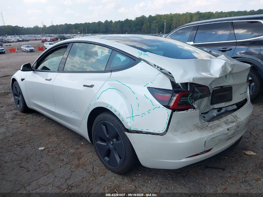 2022 Tesla Model 3 Long Range Dual Motor All-Wheel Drive VIN: 5YJ3E1EBXNF192681 Lot: 43261037