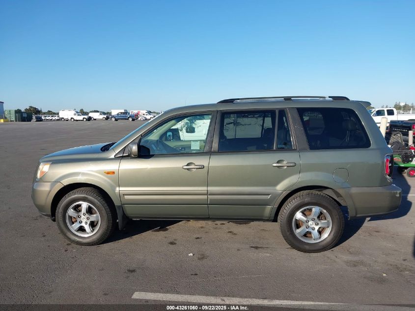 2007 Honda Pilot Ex-L VIN: 5FNYF18787B016337 Lot: 43261060