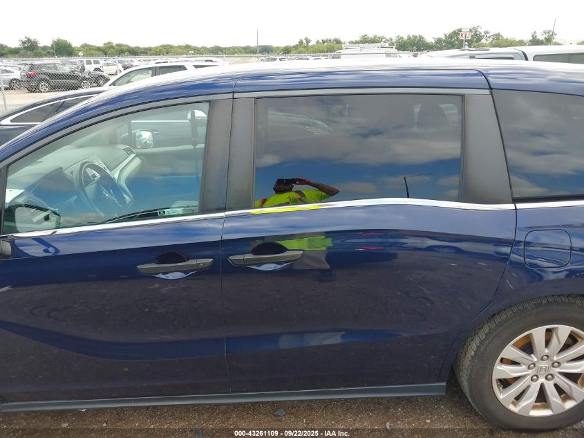 2019 Honda Odyssey Lx VIN: 5FNRL6H2XKB126992 Lot: 43261109