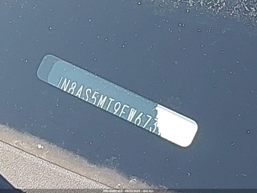 2015 Nissan Rogue Select S VIN: JN8AS5MT9FW673721 Lot: 43261404