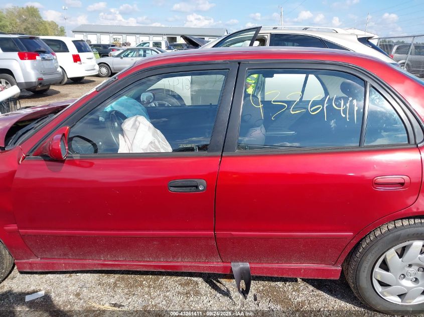 2001 Toyota Corolla S VIN: 2T1BR12E11C492011 Lot: 43261411