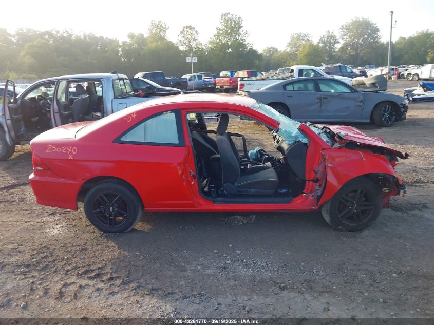 2004 Honda Civic Vp VIN: 1HGEM22184L068404 Lot: 43261770