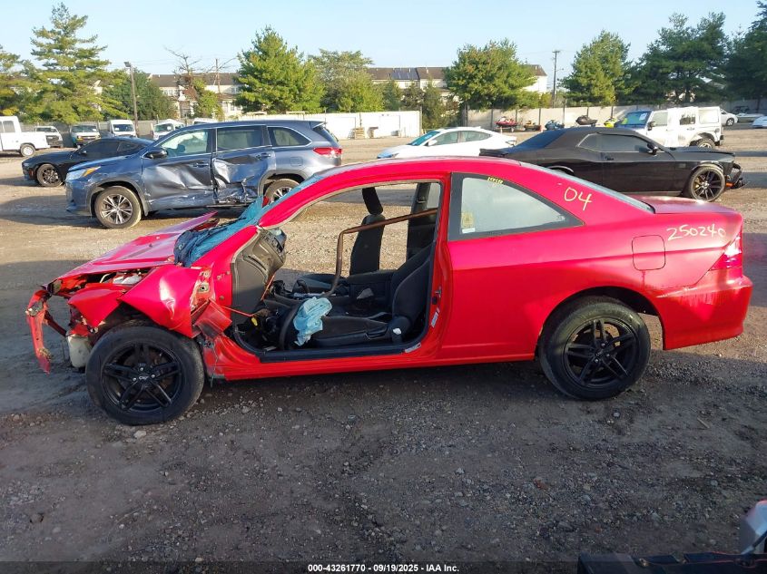 2004 Honda Civic Vp VIN: 1HGEM22184L068404 Lot: 43261770