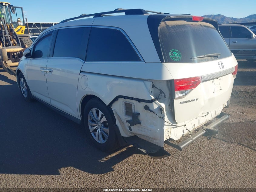 Vin: 5fnrl5h60fb099370, lot: 43756712, honda odyssey ex-l 20153