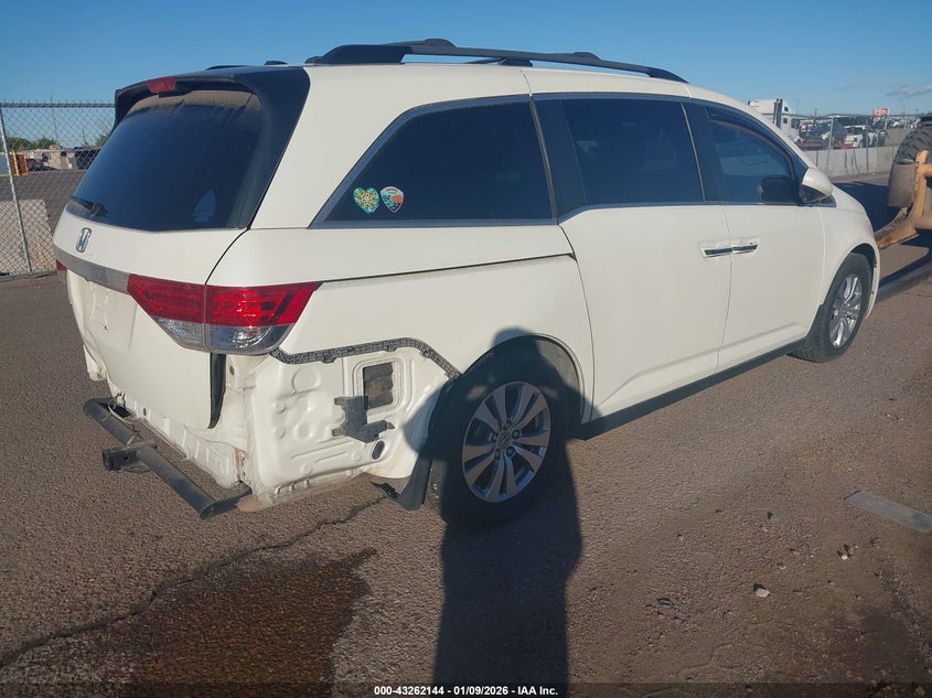 Vin: 5fnrl5h60fb099370, lot: 43756712, honda odyssey ex-l 20154