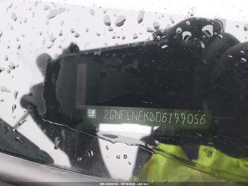 2013 Chevrolet Equinox 2Lt VIN: 2GNFLNEK3D6199056 Lot: 43262182