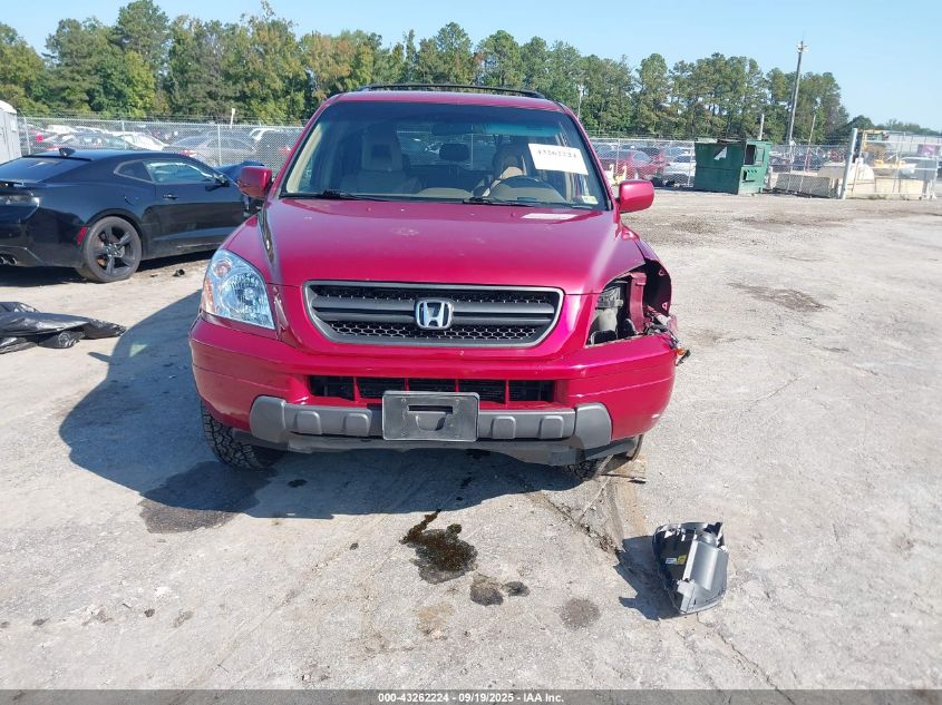2004 Honda Pilot Ex-L VIN: 2HKYF18504H572881 Lot: 43262224