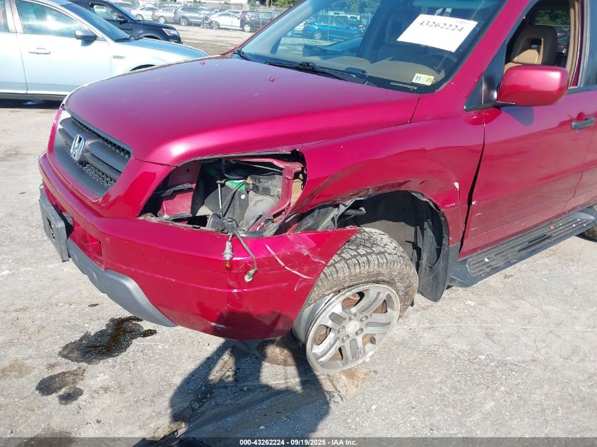 2004 Honda Pilot Ex-L VIN: 2HKYF18504H572881 Lot: 43262224