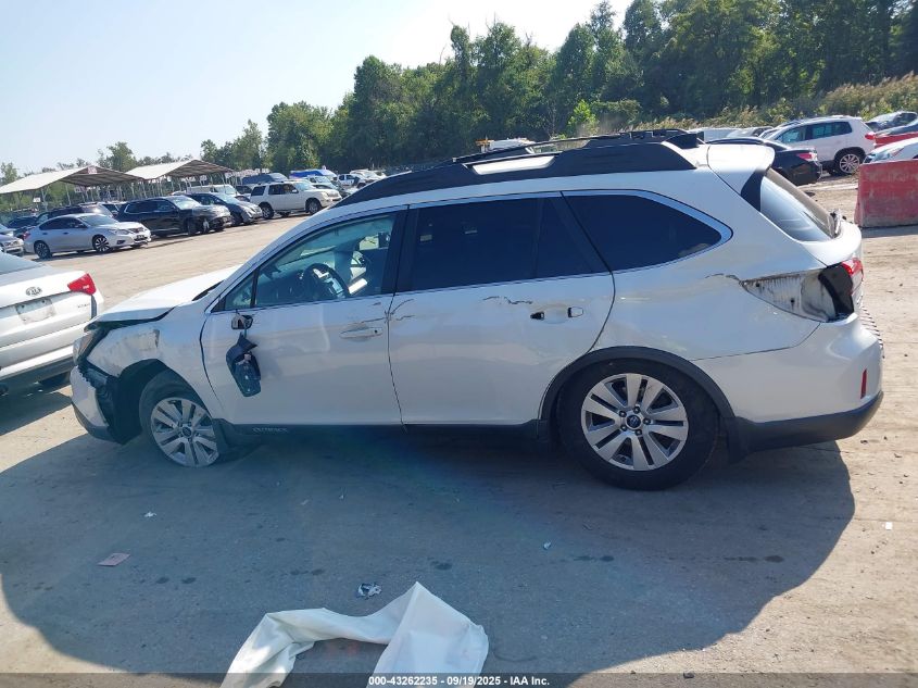 2016 Subaru Outback 2.5I Premium VIN: 4S4BSAHC3G3228019 Lot: 43262235