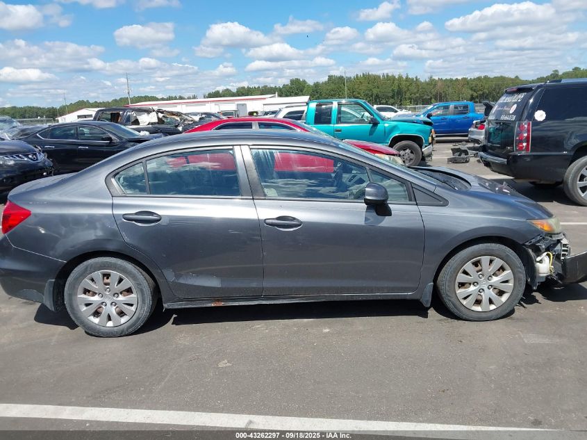 2012 Honda Civic Lx VIN: 19XFB2F55CE046597 Lot: 43262297