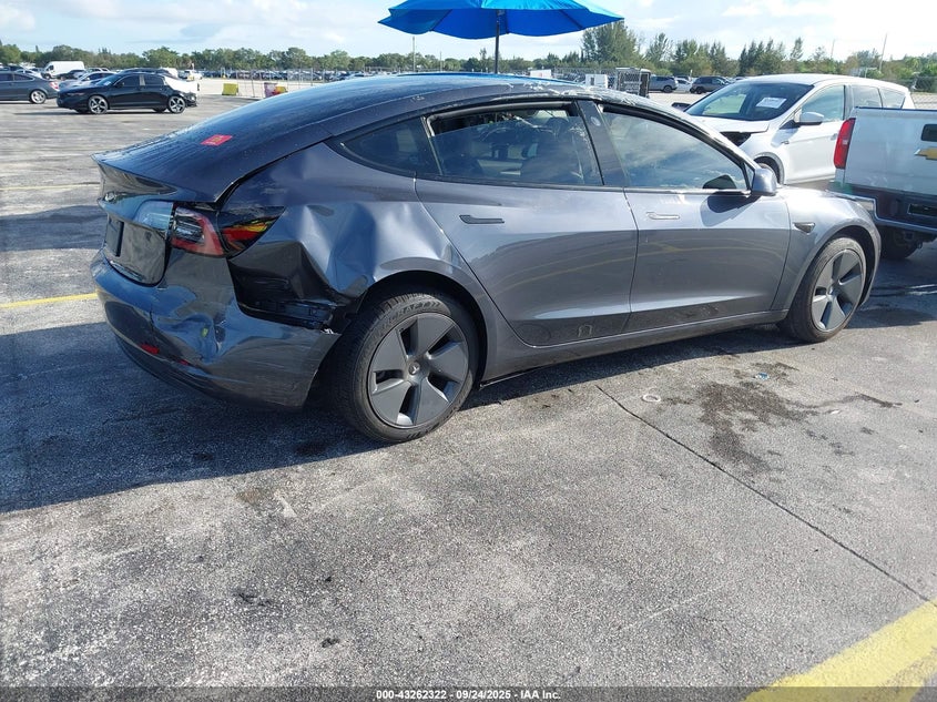 2023 Tesla Model 3 Rear-wheel Drive Grey Lot 111043262322 Vin 5YJ3E1EA7PF482841