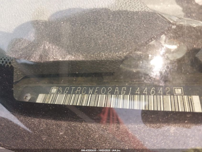 2010 GMC Sierra 1500 Slt VIN: 3GTRCWE02AG144642 Lot: 43262430