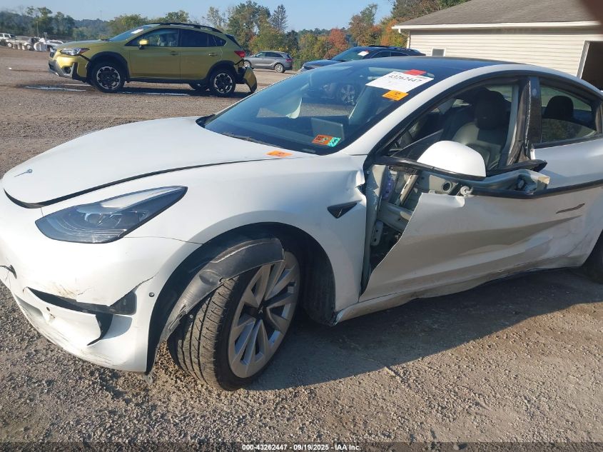 2022 Tesla Model 3 Long Range Dual Motor All-Wheel Drive VIN: 5YJ3E1EB5NF270753 Lot: 43262447