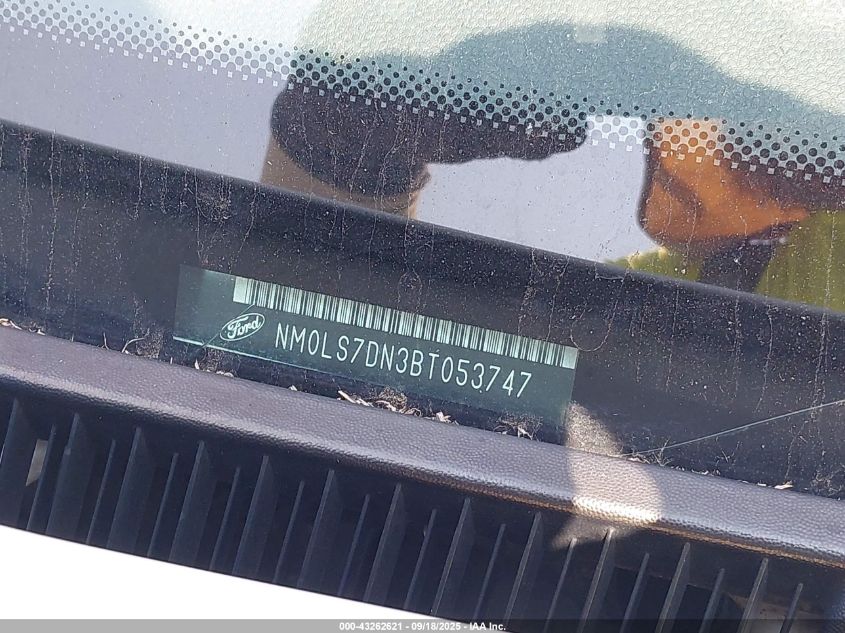 2011 Ford Transit Connect Xlt VIN: NM0LS7DN3BT053747 Lot: 43262621
