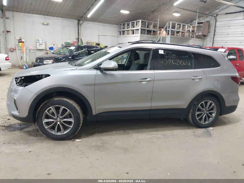 2017 Hyundai Santa Fe Se VIN: KM8SMDHF2HU166632 Lot: 43262864
