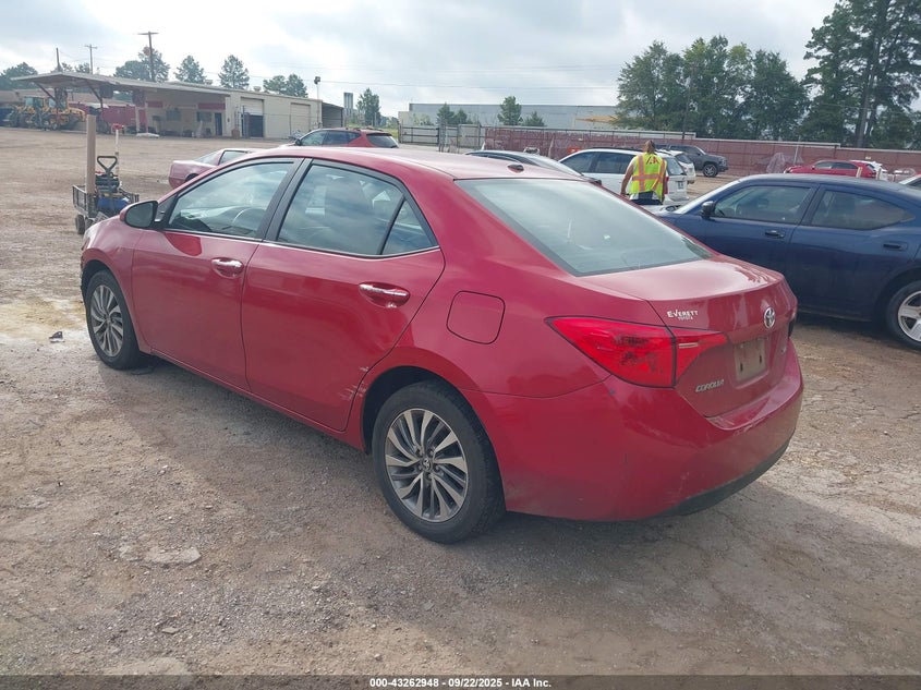 2017 Toyota Corolla Xle red sedan gasoline 5YFBURHE8HP610568 photo #4