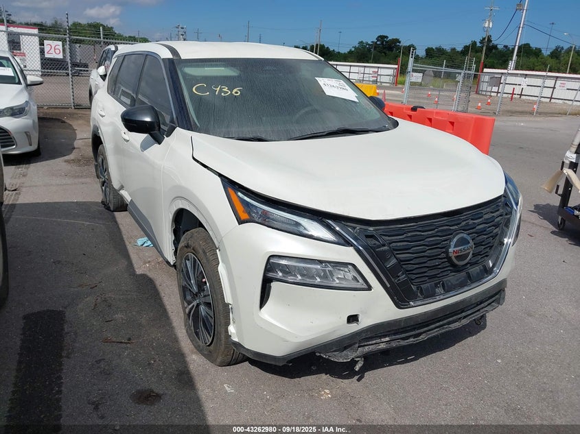 2021 Nissan Rogue Sv Fwd white other gasoline 5N1AT3BA6MC745208 photo #1