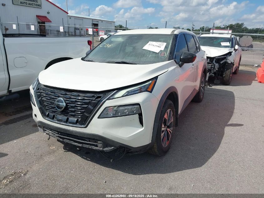 2021 Nissan Rogue Sv Fwd white other gasoline 5N1AT3BA6MC745208 photo #3